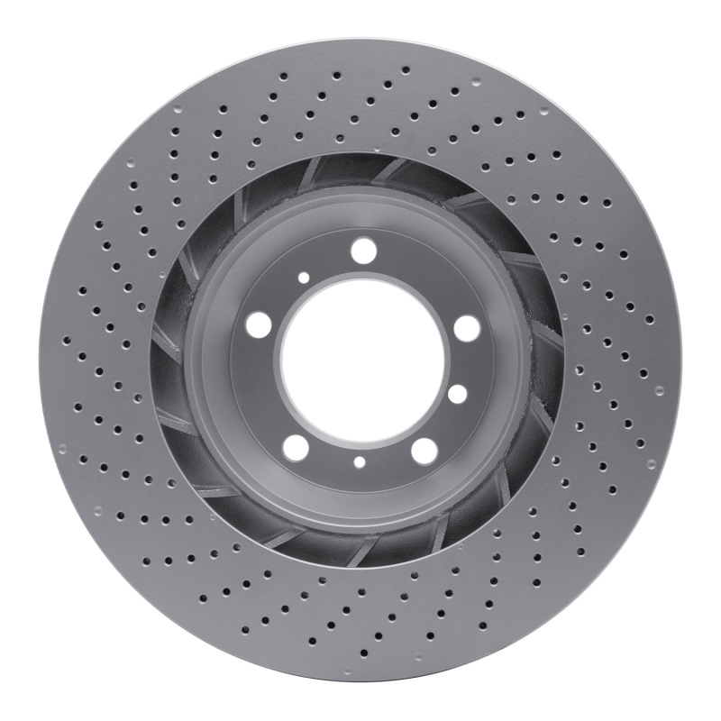 Porsche 911 Brake Rotor (1) - Rear Right - R1 Concepts - GeoSPEC Coated Rotor - Drilled - `07-`13